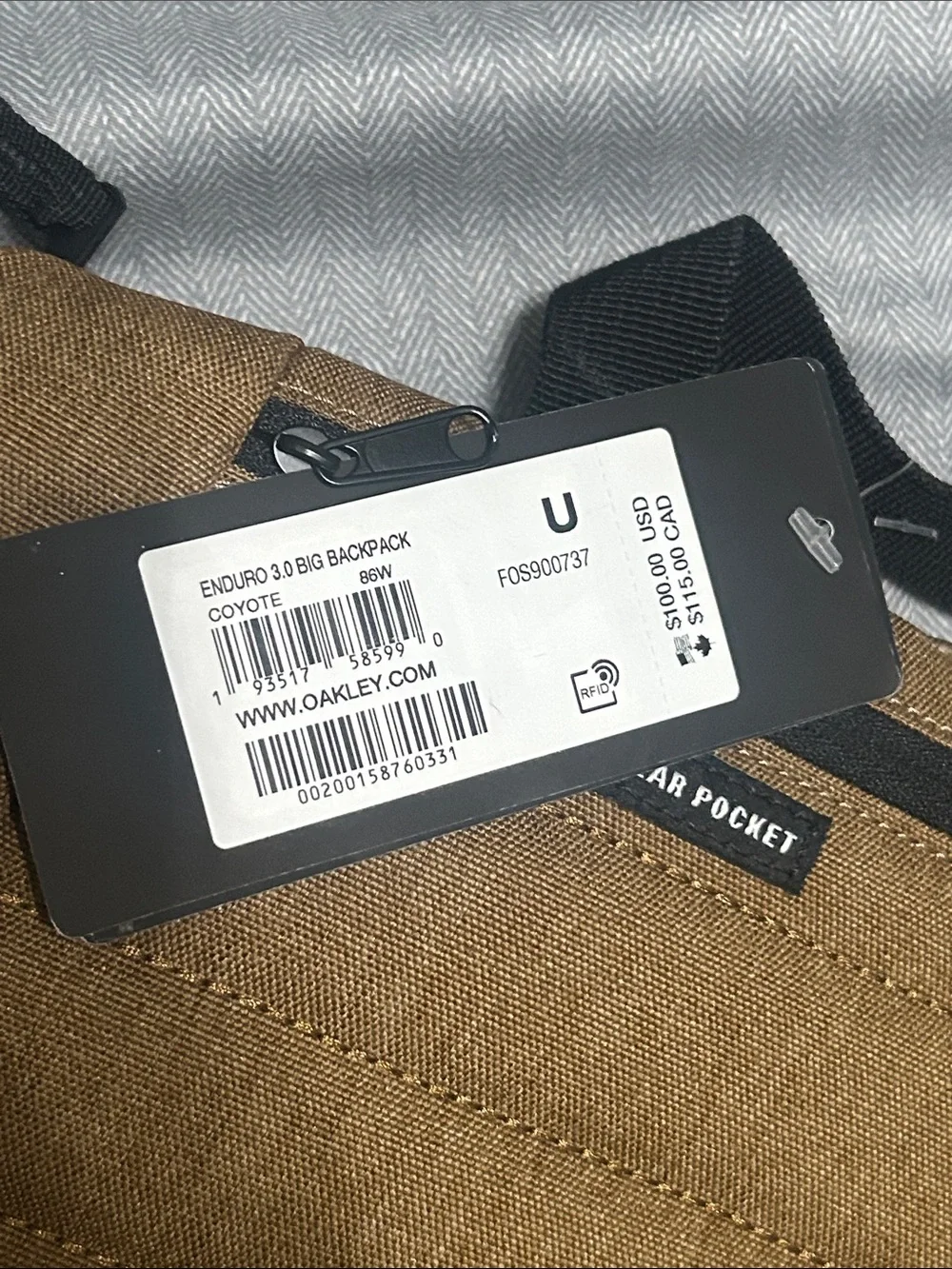 Oakley Enduro 3.0 Tan and Black Backpack